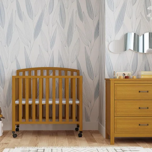Vista 2 de DaVinci Dylan Cuna portátil 3 en 1 para bebé con ruedas - Conversión a cama para niños pequeños y sofá cama - Perfecta para espacios pequeños
