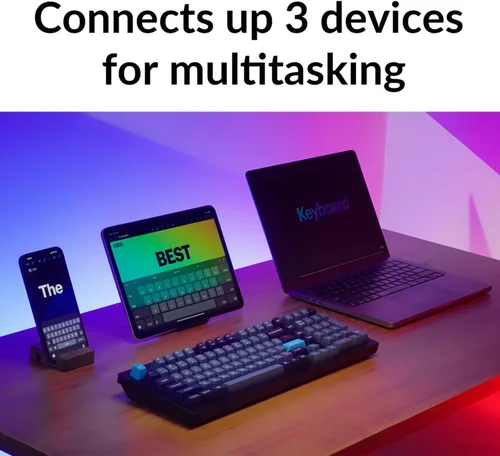 Vista 3 de Keychron Q5 Pro QMK/VIA Teclado mecánico inalámbrico personalizado, 96% de diseño de doble junta programable RGB intercambiable en caliente, teclado