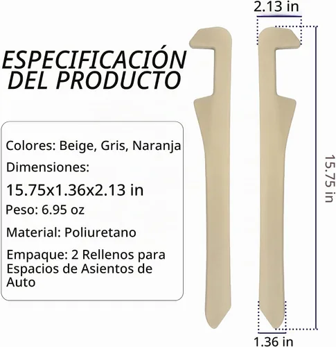 Vista 2 de Junecarp Paquete de 2 rellenos de espacio para asiento de automóvil, organizador flexible para evitar que los artículos se caigan, accesorios