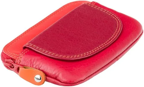 Vista 2 de Visconti RB60 - Cartera de cuero multicolor con llavero, Rojo