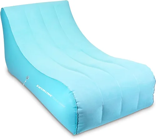 Vista 13 de SWIMLINE Original Cloud Chaise 360 - Tumbona flotante para piscina y lago, balsa circular para adultos y niños, respaldo W Cómoda textura
