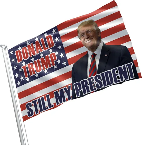 Vista 17 de Bandera de Donald Trump Still My President USA MAGA Partido Republicano de 3 x 5 pies, color vivo, ojales de latón con doble costura