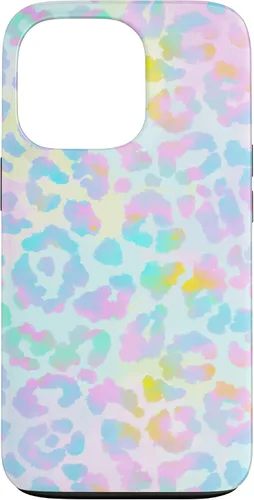 Vista 10 de Colorido lindo arco iris Tie Dye sirena Boho Leopard caso para iPhone 17