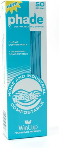 Vista 10 de phade Pajitas para beber jumbo ecológicas de 7.75 pulgadas, 3,750 unidades, biodegradables marinos, compostables, envueltas individualmente, paquete