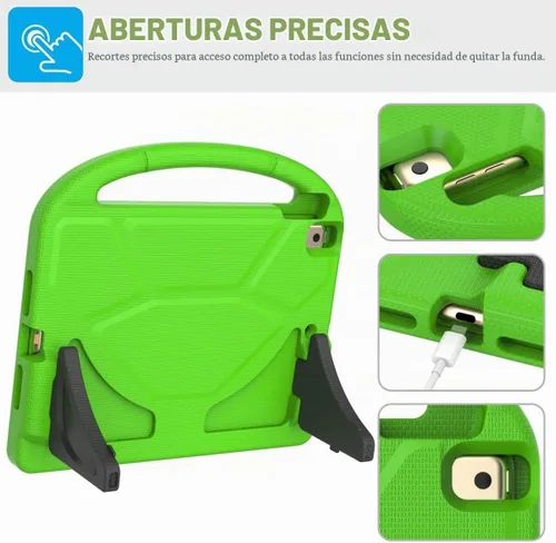 Vista 6 de SUPLIK Funda infantil para iPad de 9ª/8ª/7ª generación de 10,2 pulgadas Verde