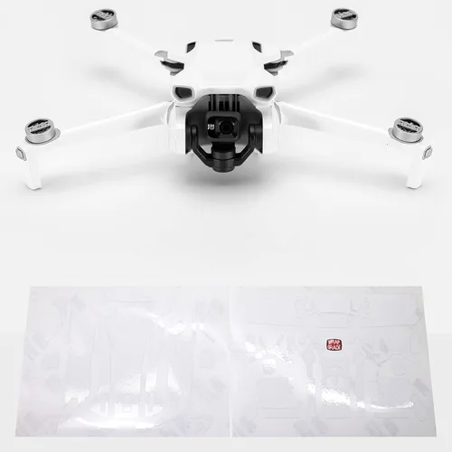 Vista 13 de WRAPGRADE Pegatinas de piel compatibles con DJI Mini 3 Unidad principal (verde militar)
