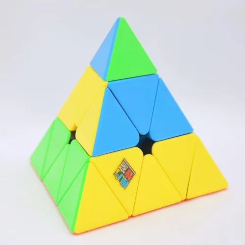 Vista 7 de Bukefuno Moyu MoFang JiaoShi Meilong Pirámide Cubo sin pegatinas Magic Cubing Pyraminx Meilong 3x3 Speed Cube Moyu Pirámide Puzzle Educativo