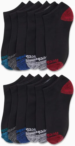Vista 2 de Reebok Calcetines deportivos de corte bajo para niño (paquete de 12)