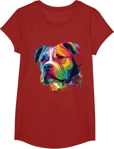 Vista 36 de Colorful American Bulldog American Bully Men Women T-Shirt Asphalt Grey