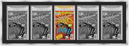 Vista 132 de Marco de cómic negro con alfombrilla negra para cómics de la Edad Dorada