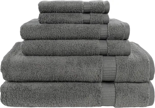 Vista 10 de MyPillow MyTowels - Juego de 6 toallas de baño, 100% algodón, suaves y absorbentes, para baño, 2 toallas de baño, 2 toallas de mano, 2 paños