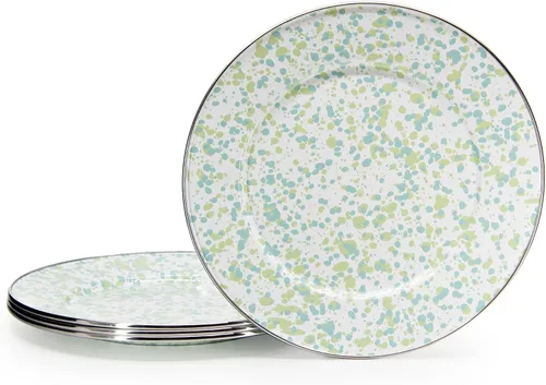 Vista 6 de Golden Rabbit Platos llanos esmaltados, 10.5 pulgadas, americana, juego de 4 Set of 4 Plates, 10.5 inch