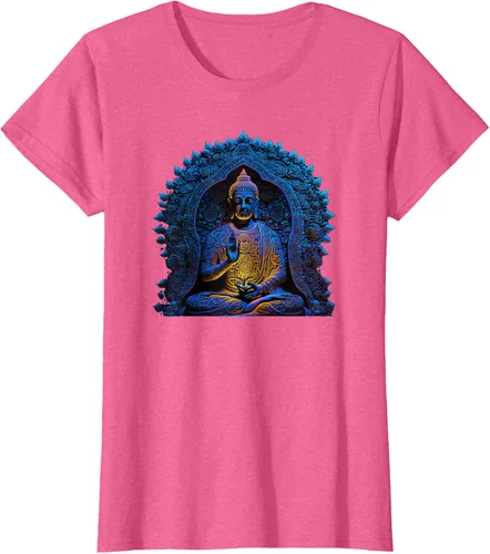 Vista 93 de Estatua de Buda Yoga Budismo Zen Buddhism Meditation T-Shirt Negro