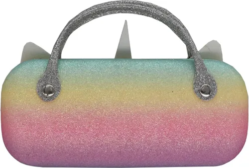 Vista 3 de Newfancy Estuche para gafas con holograma para mujeres, niños, niñas, niños, estuche para gafas, holograma deslumbrante, brillante, carcasa rígida