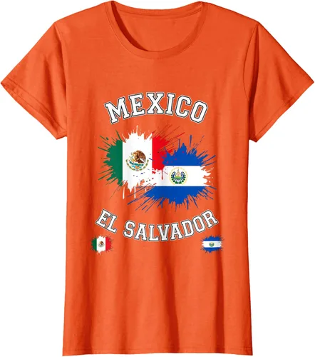 Vista 45 de Camiseta de recuerdo de la bandera vintage de El Salvador de México