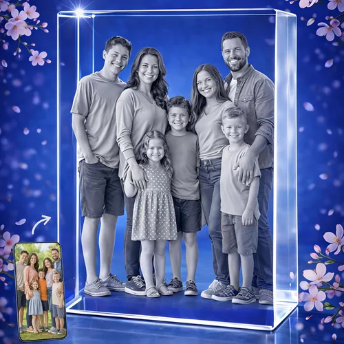 Vista 9 de STRONGUS Foto personalizada de cristal 3D, regalos para el día de la madre, para padre, mamá, novia, ella, él, novio, cumpleaños, aniversario