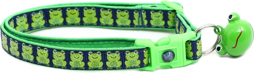 Vista 5 de Collar de gato de rana - Seguridad - Breakaway - Pugs2Persians (pequeño 10 libras y menos), azul)