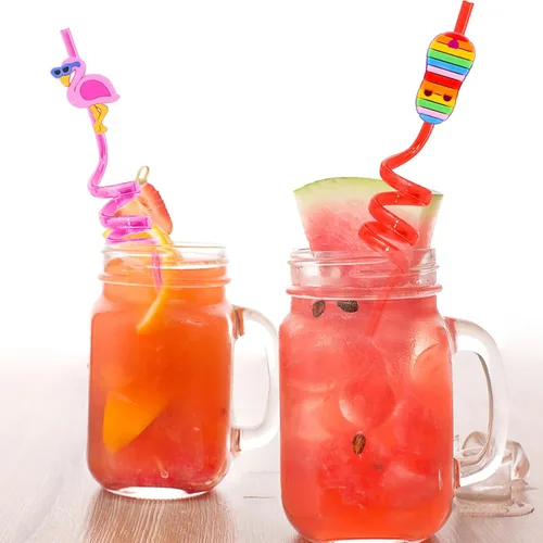 Vista 6 de 24 popotes de verano para niños, suministros de decoración de fiesta en la piscina, recuerdos temáticos de verano para cumpleaños de niños, pajitas