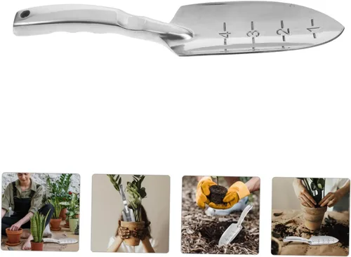 Vista 2 de ORFOFE Paleta de jardín pequeña Material de metal resistente para uso doméstico y exterior para plantar deshierbe y excavar