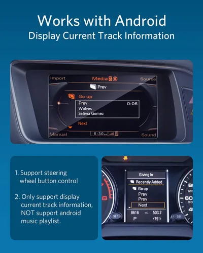 Vista 5 de Airdual - Adaptador Bluetooth 5.0 aptX-HD para iPod de 30 pines, interfaz de música, incluye Audi Volkswagen motocicleta