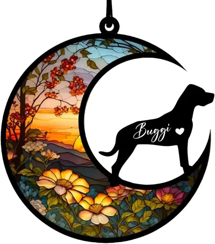 Vista 35 de Atrapasoles conmemorativos personalizados para perros Akita, nombre de perro personalizado, adorno de pérdida de perro, regalo para amantes