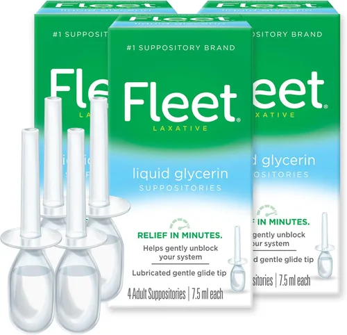 Vista 11 de Fleet Supositorios líquidos de glicerina para aliviar el estreñimiento, laxante rápido y eficaz sin estimulantes, 4 botellas por paquete, 0.3 fl oz