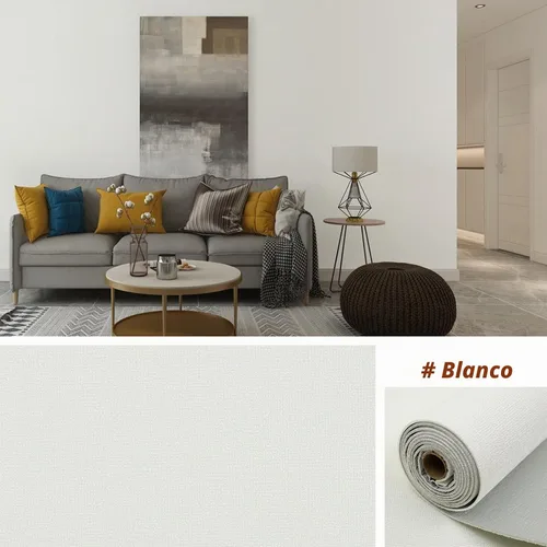 Vista 5 de Panel de pared 3D con textura de lino para despegar y pegar, impermeable, adecuado para decoración de pared de sala de estar y dormitorio