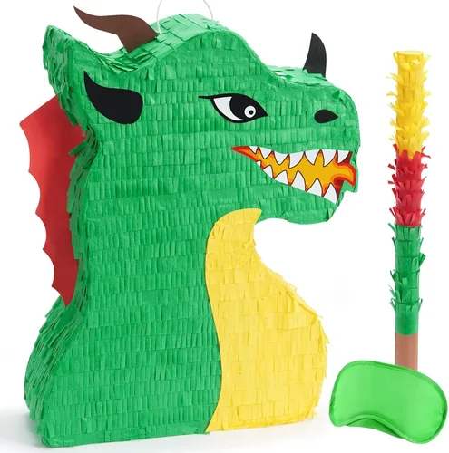 Vista 39 de Piñata de dinosaurio - Suministros de fiesta de cumpleaños de dinosaurios