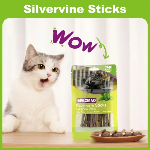 Vista 2 de Silvervine - Palitos para gatos con hierba gatera natural para gatos y gatos masticables, palitos para masticar dientes, juguetes para masticar
