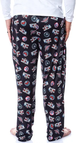 Vista 4 de Marvel - Pantalones de pijama con estampado de El Halcón y el Soldado de Invierno para hombre