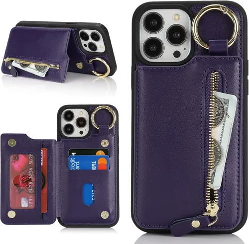 Vista 25 de Havaya Funda MagSafe compatible con iPhone 13 Pro Max con tarjetero - Funda magnética desmontable 2 en 1 - Ranuras para tarjetas de crédito de carga
