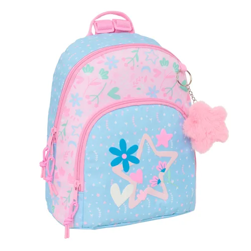 Vista 2 de Mochila BlackFit8 Smile Rosa Azul claro 25 x 30 x 13 cm Mini
