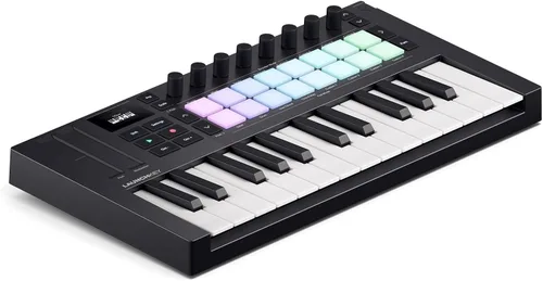 Vista 16 de Novation Launchkey 25 MK4 - Controlador de teclado compacto de 25 teclas, USB, MIDI con integración DAW. Modo acorde, modo de escala, 8 almohadillas