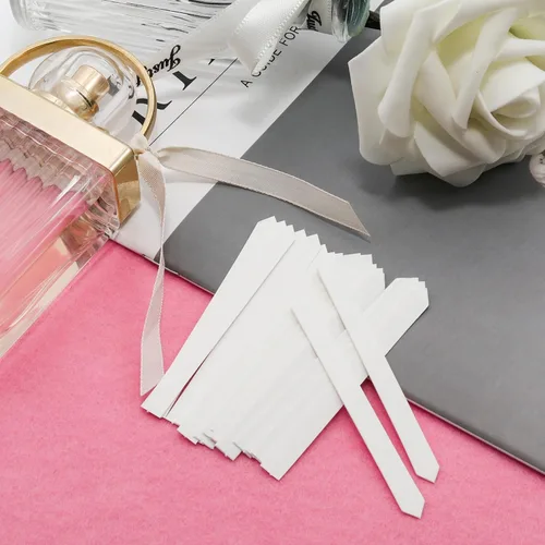 Vista 3 de 500 tiras de prueba de perfume desechables, mini tiras de papel de fragancia para probar aromas de aromaterapia de aceite esencial