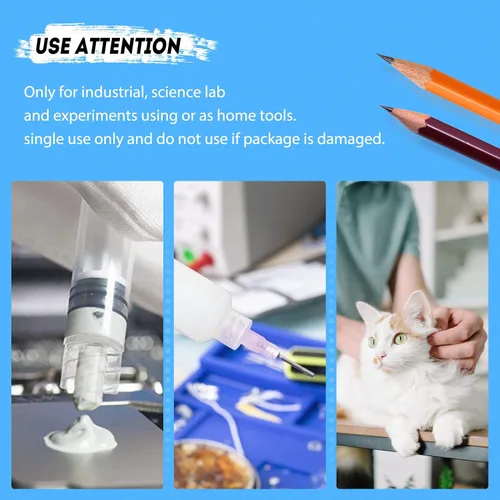 Vista 8 de Jeringa de 1ml/cc con aguja Luer Lock de calibre 25 de 1 pulgada, jeringas de muestra desechables de laboratorio, paquete de 20 Paquete sellado