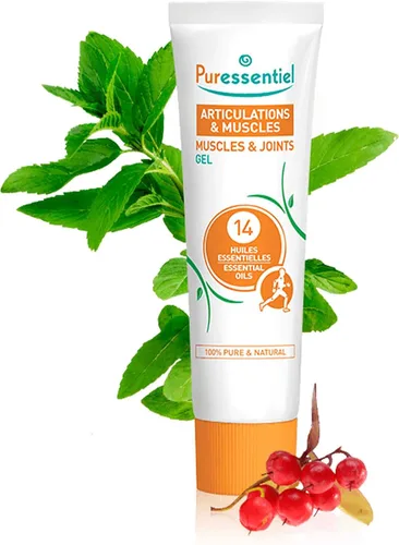Vista 8 de Puressentiel Gel para músculos y articulaciones, gel calmante para alivio muscular y alivio de rodilla, gel refrescante para alivio de pies, gel