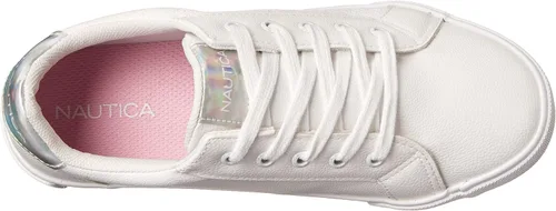 Vista 5 de Nautica Zapatillas de deporte de moda para niñas y niños - Zapatos bajos para niños zapatillas de tenis con cordones y sin cordones