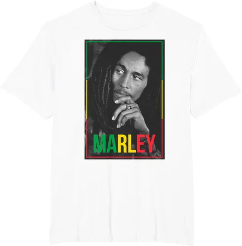 Vista 14 de Camiseta blanca oficial de Bob Marley Photo S Negro