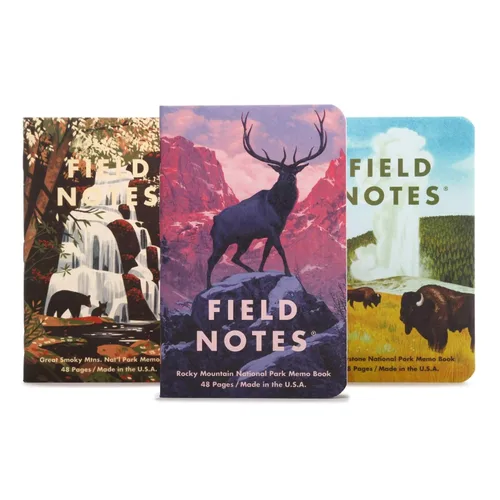 Vista 8 de Field Notes: Paquete Original de Kraft de 3 - Papel Mixto (1 Gráfico/Cuadrícula, 1 Rayado/Lineado, 1 Liso/Blanco) Cuadernos de Notas - Cuadernos