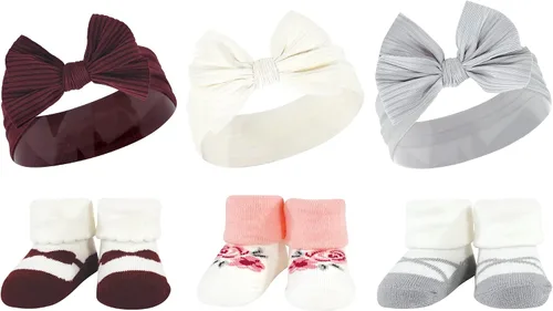Vista 19 de Hudson Baby Conjunto de regalo de diadema y calcetines para niña