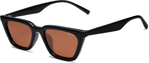 Vista 11 de SOJOS Gafas de sol polarizadas cuadradas estrechas estilo ojos de gato para mujeres, retro, modernas, para conducir SJ2169