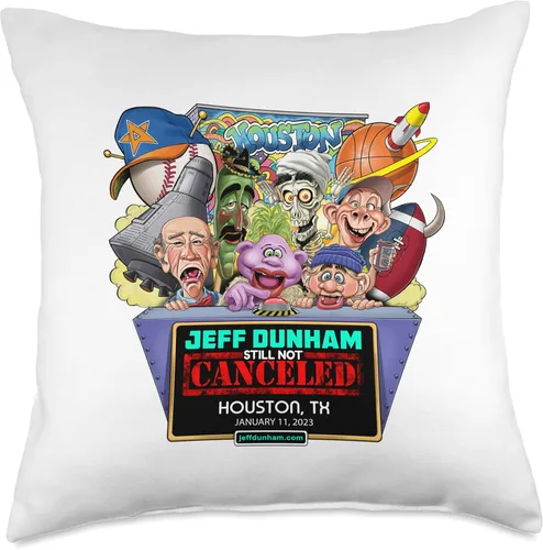 Vista 4 de JEFF DUNHAM Houston, TX (2023) - Almohada de 16 x 16 pulgadas, multicolor