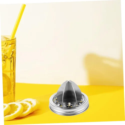 Vista 5 de PRETYZOOM Exprimidor manual de cítricos, exprimidor de limón de mano de acero inoxidable para naranjas, extracción eficiente de jugo con agarre