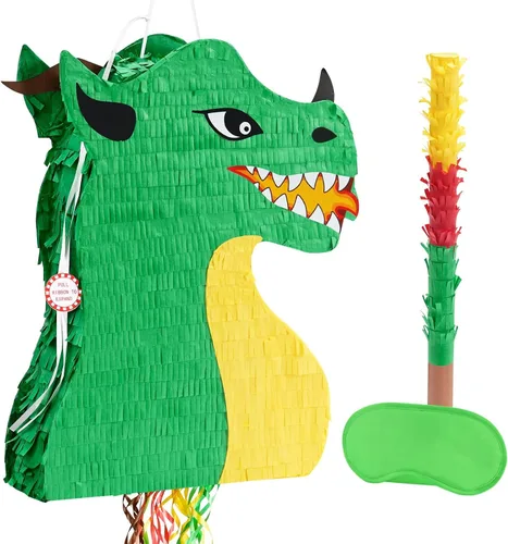 Vista 123 de Piñata de dinosaurio - Suministros de fiesta de cumpleaños de dinosaurios
