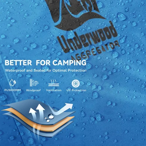 Vista 5 de Tienda de campaña para mochilero de 1/2 persona para camping, tienda de campaña ultraligera e impermeable, tienda de campaña compacta fácil