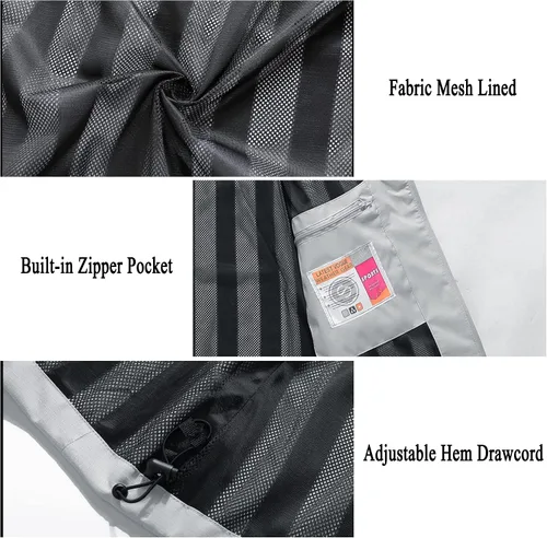 Vista 5 de MOERDENG Chaqueta impermeable para mujer, ligera, con capucha, para senderismo, viajes