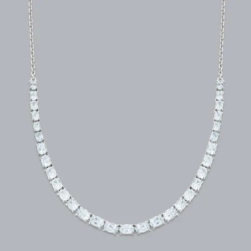 Vista 3 de Ross-Simons Collar graduado de aguamarina de 8.80 quilates en plata de ley
