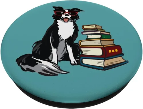 Vista 2 de Border Collie PopSockets Grip and Stand for Phones and Tablets