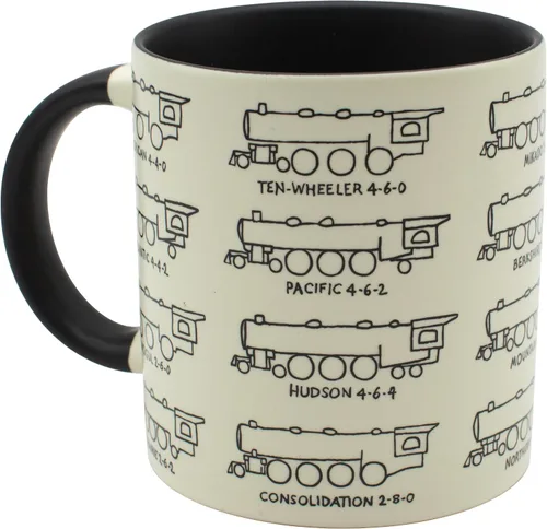Vista 5 de The Unemployed Philosophers Guild Taza de café de locomotora de vapor, perfecta para los amantes de los trenes, viene en una divertida caja