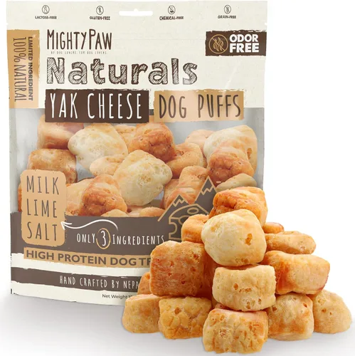 Vista 18 de Mighty Paw Golosinas masticables de queso Yak para perros Golosinas para mascotas 100% naturales de larga duración. Sin olor y excelentes